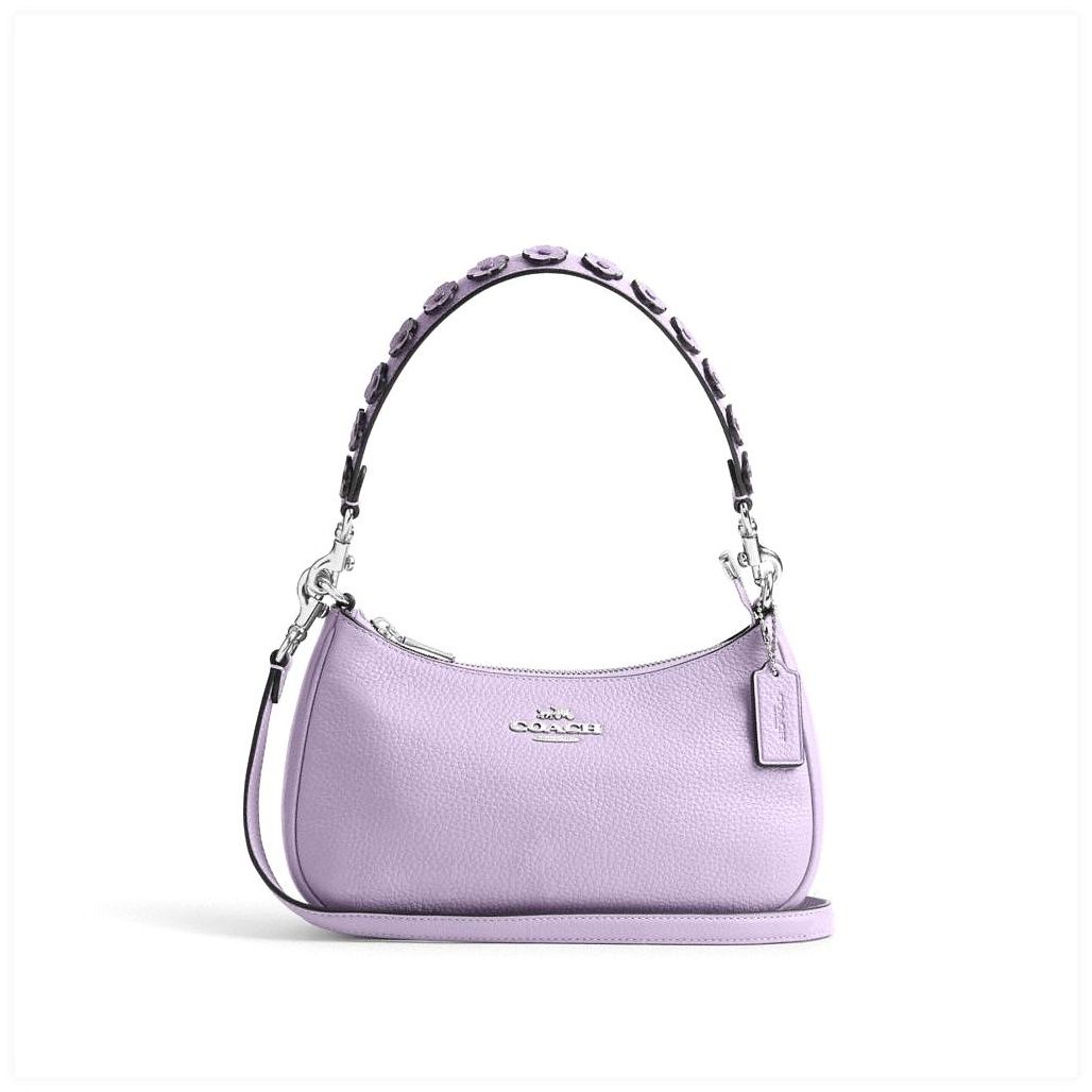 코치 Teri Shoulder Bag With Floral Applique 이미지