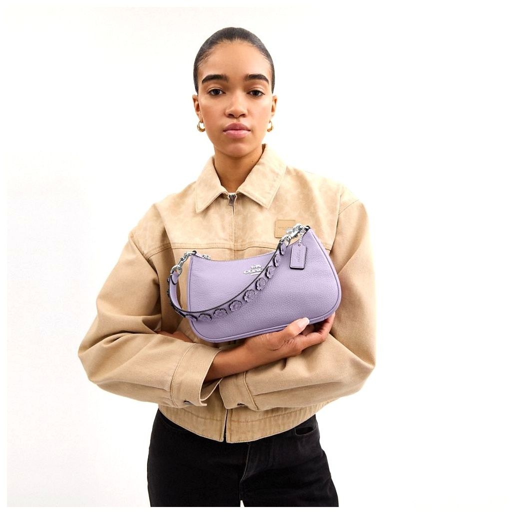 코치 Teri Shoulder Bag With Floral Applique 이미지