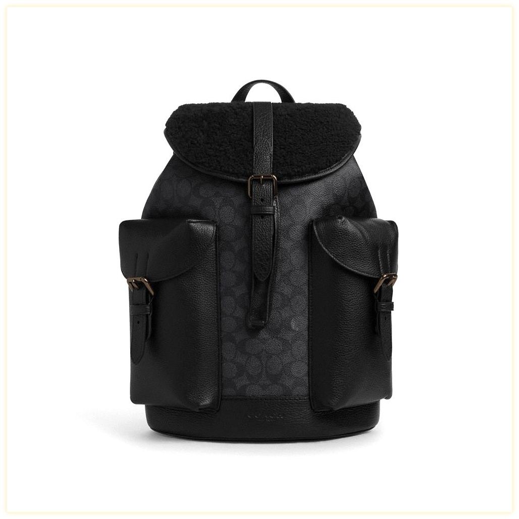 코치 Warner Backpack In Signature Canvas 이미지