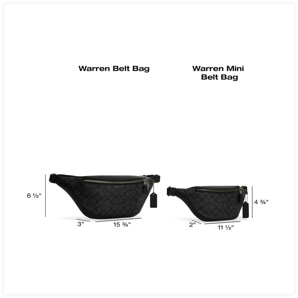 코치 Warren Mini Belt Bag In Signature Jacquard 이미지