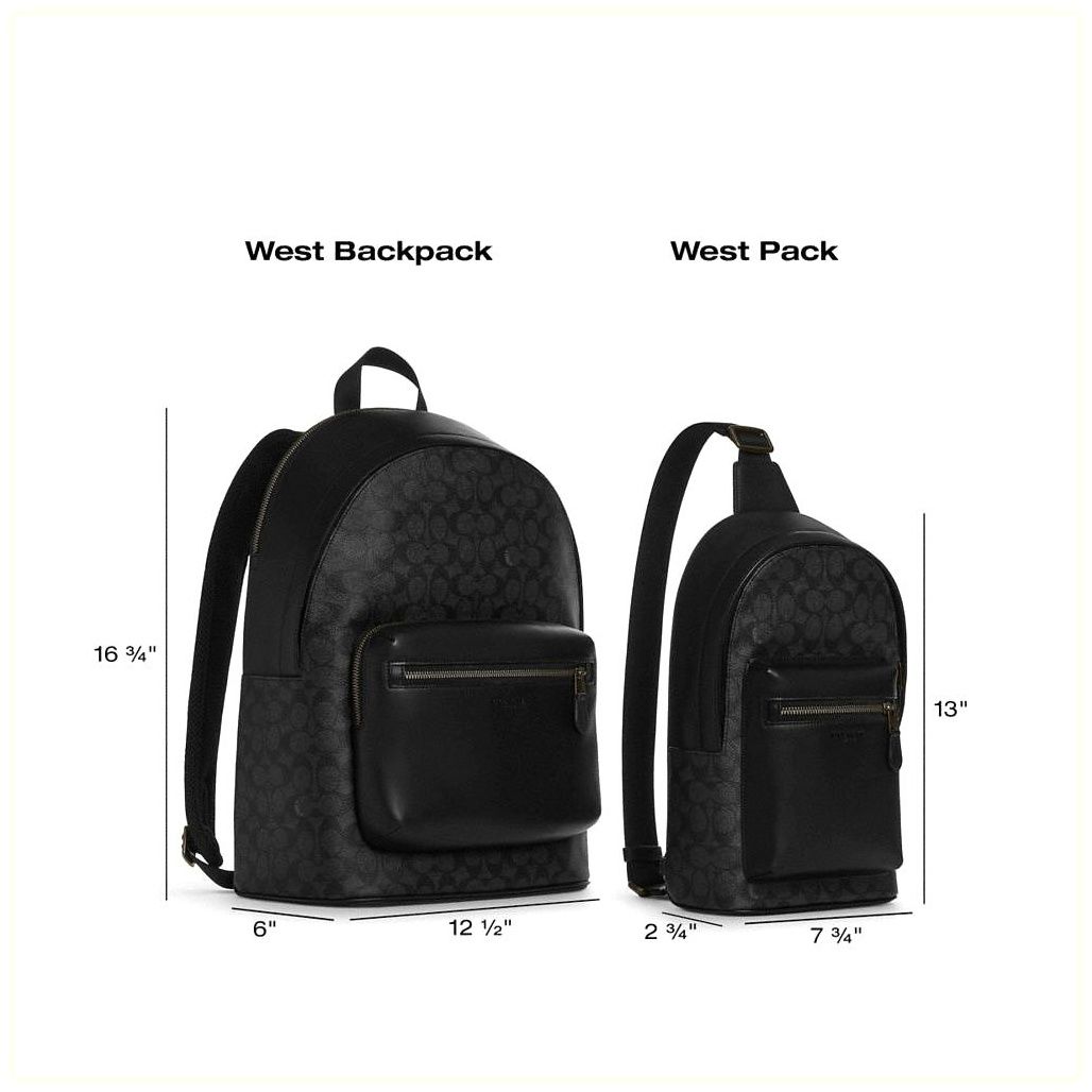 코치 West Backpack With Varsity Motif 이미지