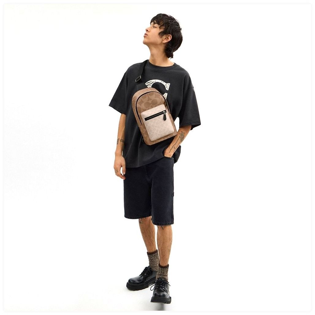 코치 West Pack In Blocked Signature Canvas 이미지