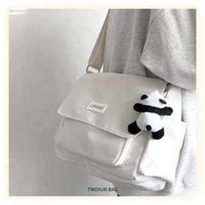 투윤 가벼운 메신저백 크로스백 화이트 남녀공용 프루아크로스백 스타일 추천 : 2만원대 가성비 좋은 데일리백 이미지