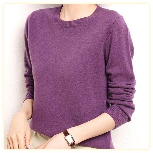 핑크셀럽 여성용 베이직 보들 라운드 니트 티셔츠, 2XL, 오션블루 이미지