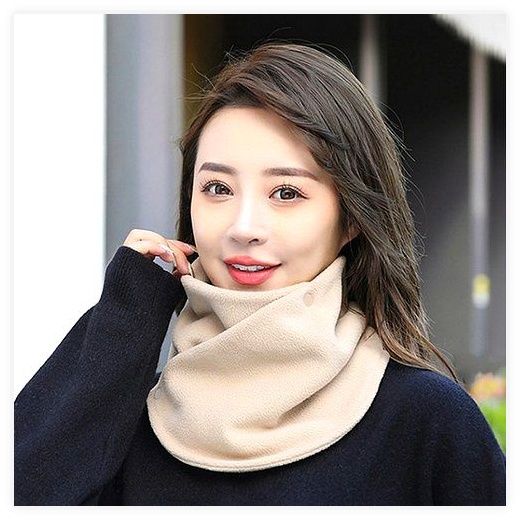 1+1 남여공용 똑딱이 넥워머 6종 방한 똑닥이 목도리 머플러 폴리스, 넥워머(베이지1개+... 이미지