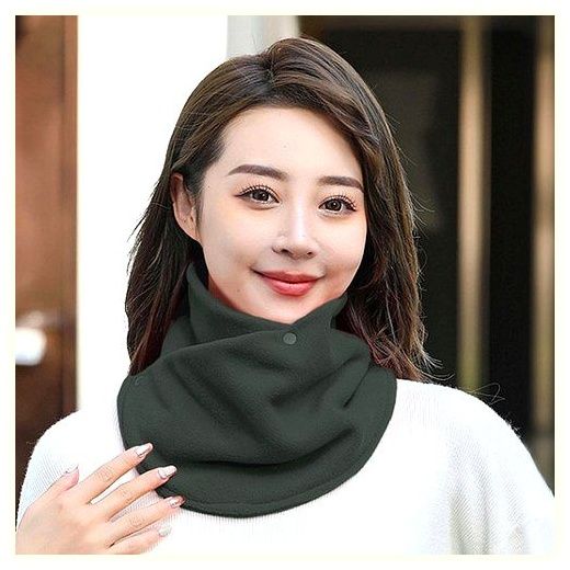 1+1 남여공용 똑딱이 넥워머 6종 방한 똑닥이 목도리 머플러 폴리스, 넥워머(베이지1개+... 이미지