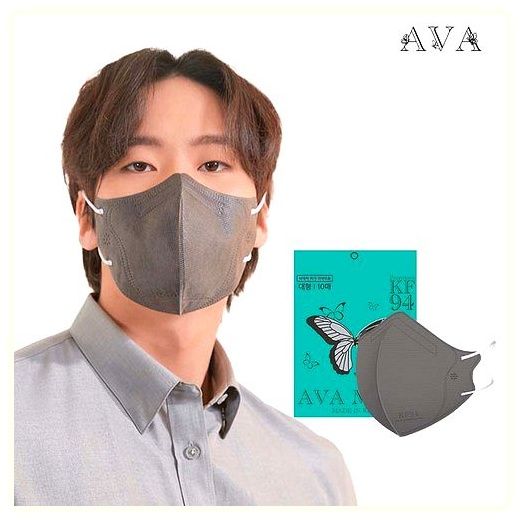 AVA 아바 KF94 새부리형 마스크 대형 100매 홈쇼핑방송 베스트상품, 다크그레이, 10개입, 10개 이미지