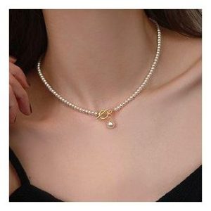 FANSYLI 진주목걸이 4mm: 프라다 마티네 스타일 고급 비즈 목걸이 추천 (14k 18k 도금) 이미지