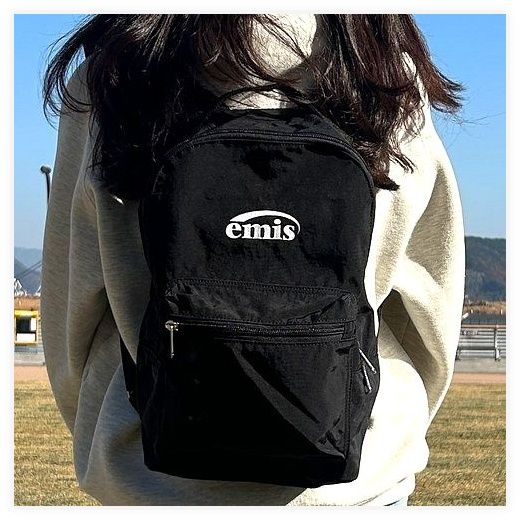 emis 이미스 뉴로고 백팩 미니 블랙 여성 가방 데일리 패션 심플 ENMB5 이미지