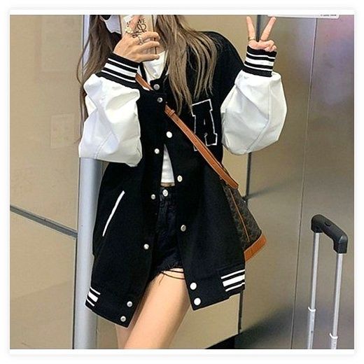 구디프 여성용 심플리스트 스타디움 자켓, 2XL, 블랙 이미지