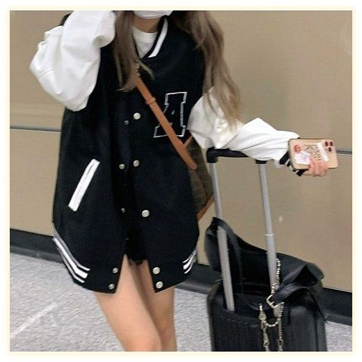 구디프 여성용 심플리스트 스타디움 자켓, 2XL, 블랙 이미지