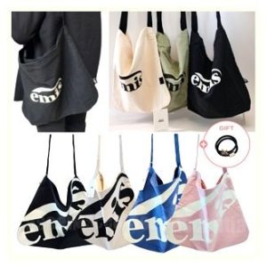 상큼함이 톡톡! EMIS 이미스 크롭 로고 에코백 핑크 솔직 후기: 20대 숄더백 추천, 봄 코디 완성! 이미지