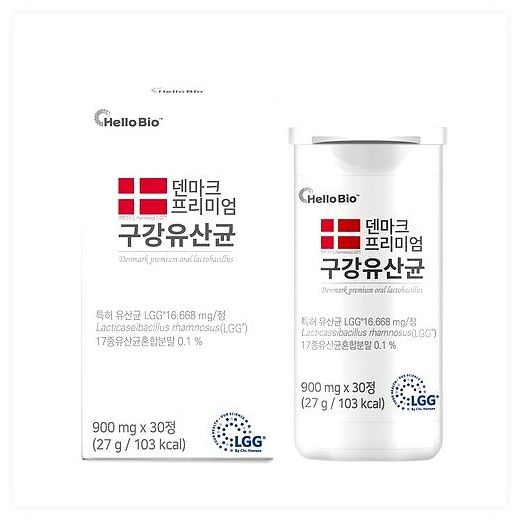 덴마크 프리미엄 구강유산균, 30정, 4개 이미지