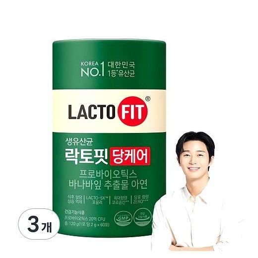 락토핏 당케어 유산균, 120g, 3개 이미지