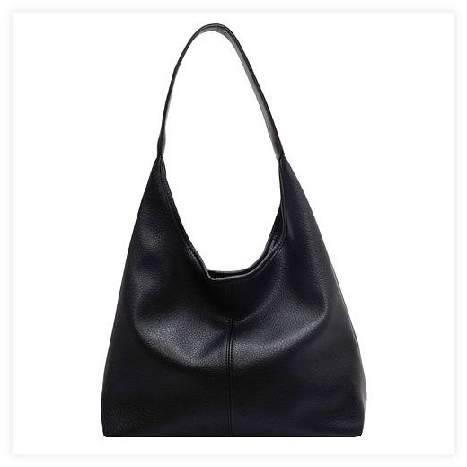 마로 고급스러운 데일리 여성 보부상 가방 숄더백, 블랙 이미지