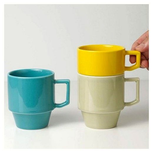 마루히로 하사미 일본 머그컵 시즌01 블럭 빅 머그잔 300ml, 그레이[MUG-GY..., 1개 이미지