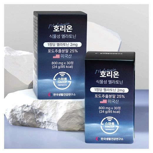 미국산 식물성 멜라토닌 2mg 함유 호리온, 30정, 4박스 이미지