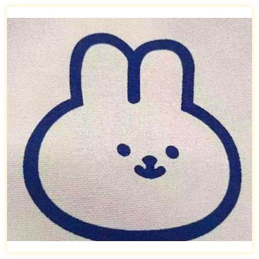 뷰레이터닷컴 토끼 캔버스 미니백, 블루, 27 x 20 x ... 이미지