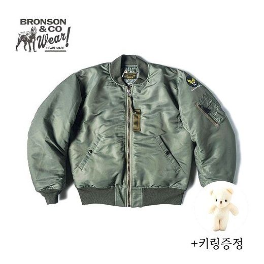 브론슨 MA1 자켓 항공 점퍼 BRONSON, 올리브, L 이미지