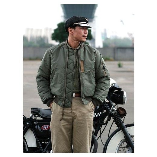 브론슨 MA1 자켓 항공 점퍼 BRONSON, 올리브, L 이미지