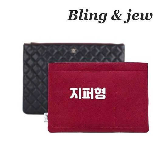 블링앤쥬 샤넬 클래식 클러치 라지 (35cm) 맞춤 이너백, 와인 이미지