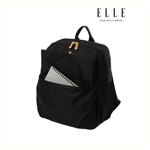 엘르 포트 나일론 경량 백팩 ELW20704, 블랙 이미지
