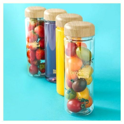 오가닉프렌즈 친환경 국내산 티백망 트라이탄 티보틀 휴대용 티망 물병 텀블러 BPA FREE, 500ml, 우드캡, 1개 이미지