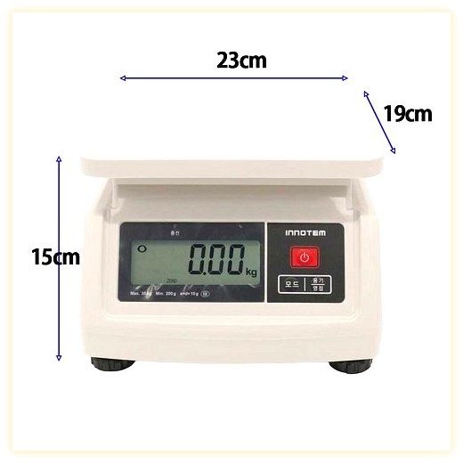 이노템 국산 충전식 전자저울 아답터제공 5kg 10kg 20kg 30kg 계량 주방 업소용 가정용 산업용 제과 제빵 베이킹 저울 계수기능, 20kg계량/단위 ... 이미지