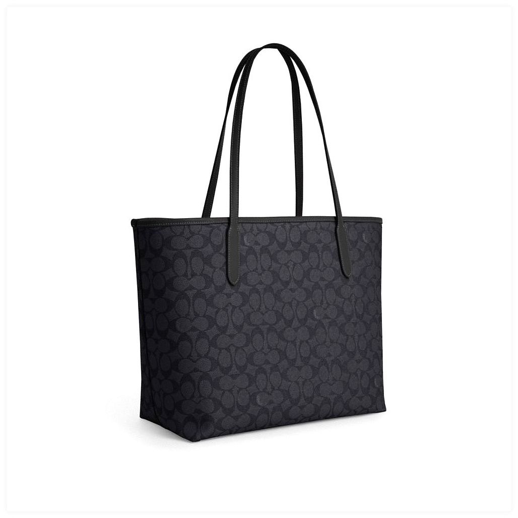 코치 City Tote Bag In Signature Canvas 이미지