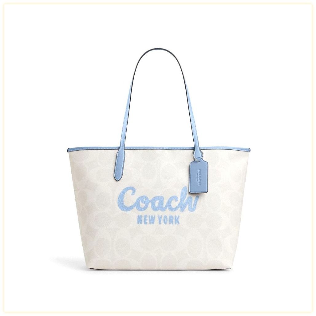 코치 City Tote Bag With Coach Graphic 이미지