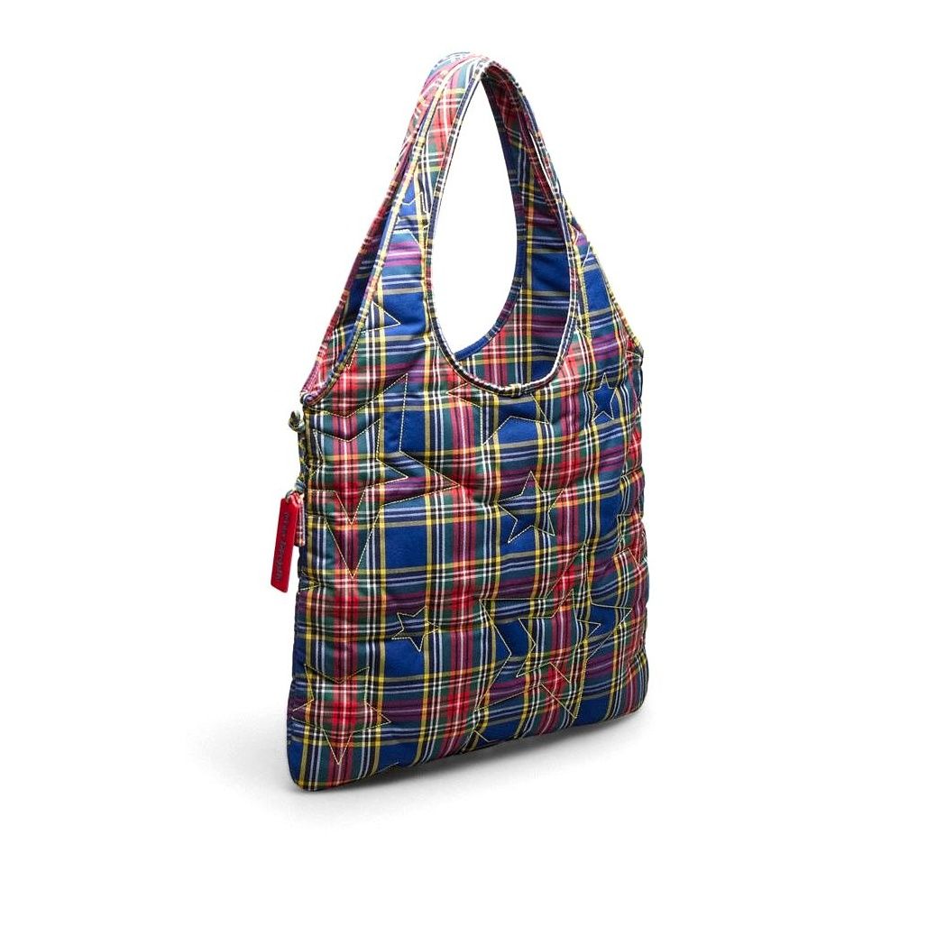 코치 Coachtopia Loop Flat Tote With Plaid Star Quilting 이미지