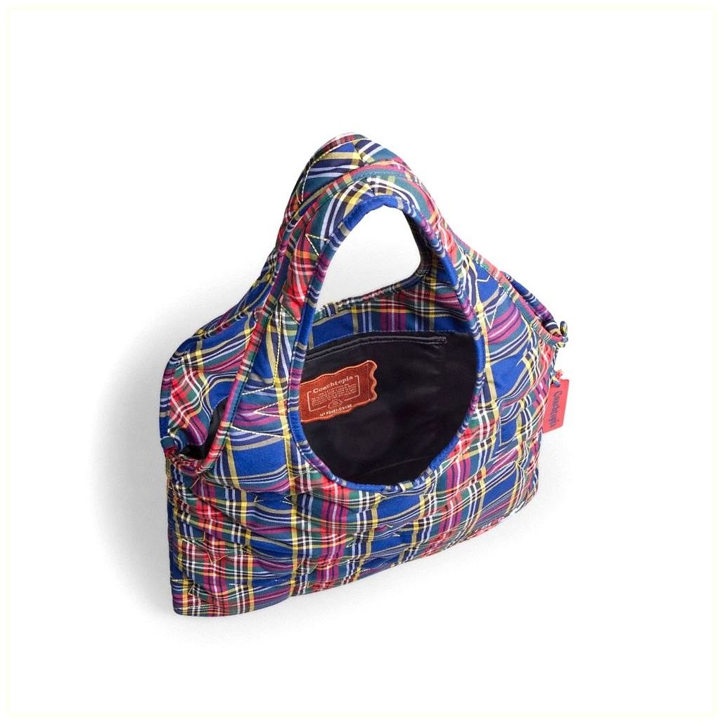 코치 Coachtopia Loop Flat Tote With Plaid Star Quilting 이미지