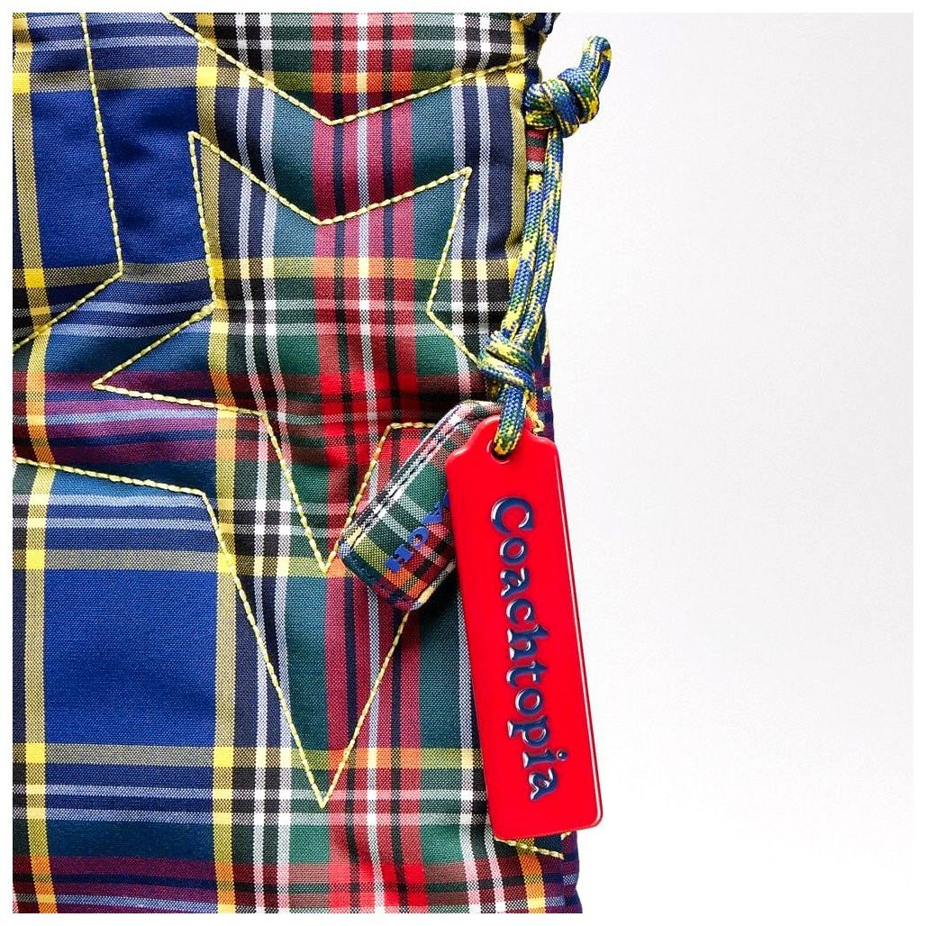 코치 Coachtopia Loop Flat Tote With Plaid Star Quilting 이미지