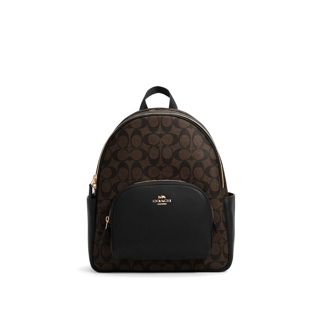 코치 Court Backpack In Signature Canvas 이미지