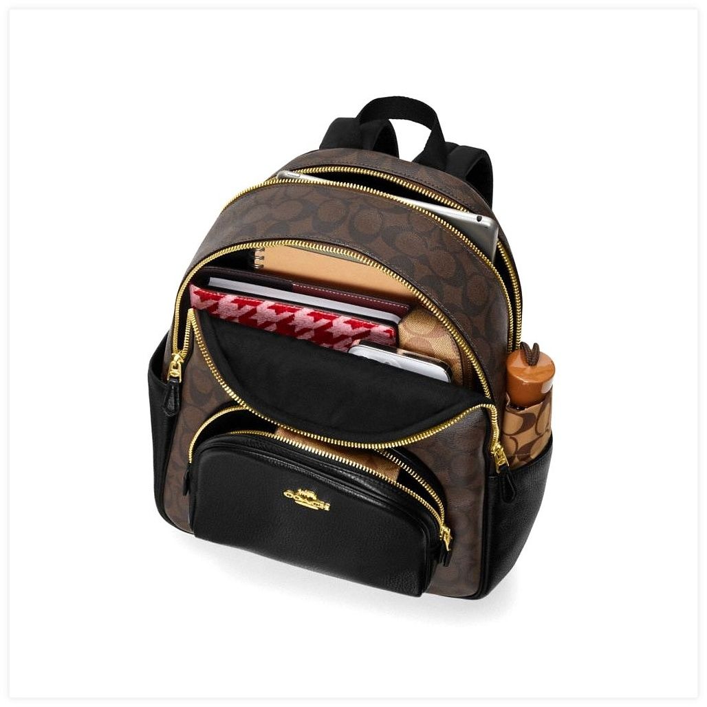 코치 Court Backpack In Signature Canvas 이미지