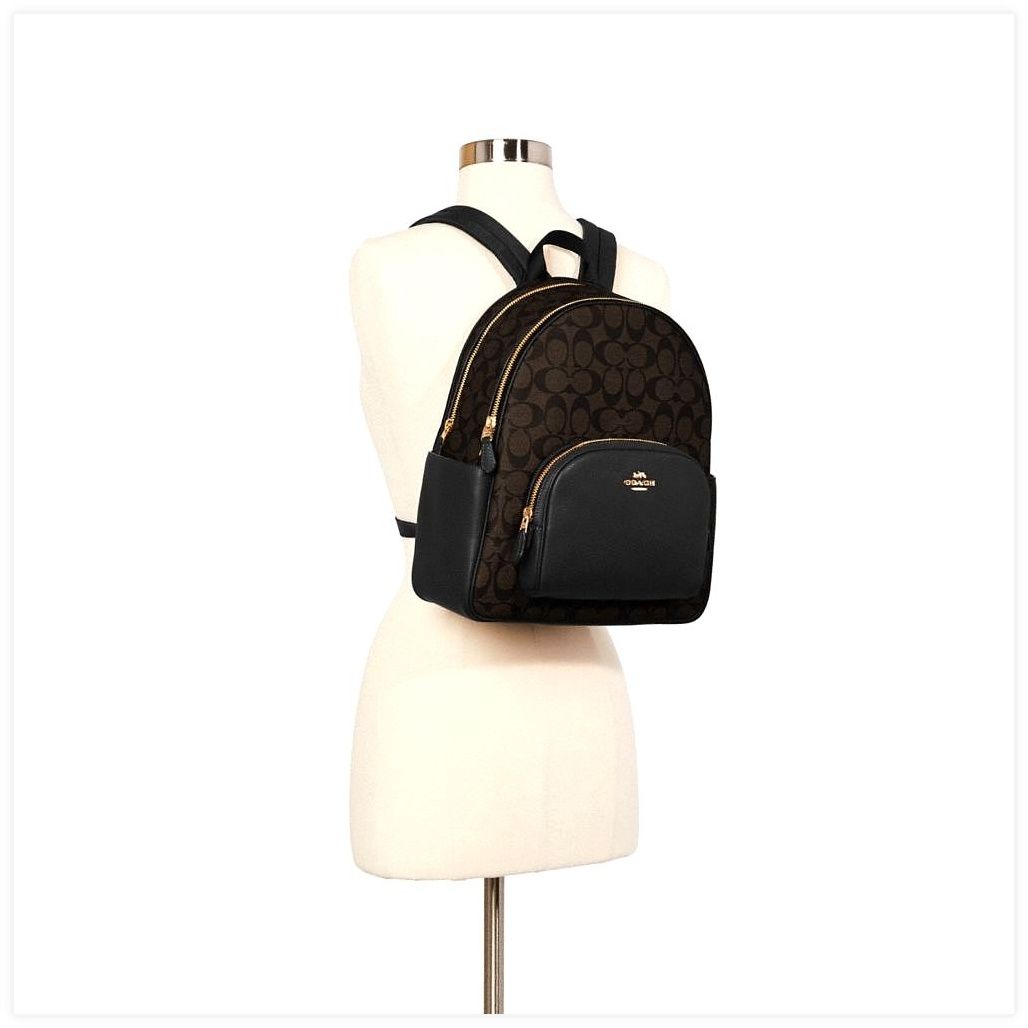 코치 Court Backpack In Signature Canvas 이미지