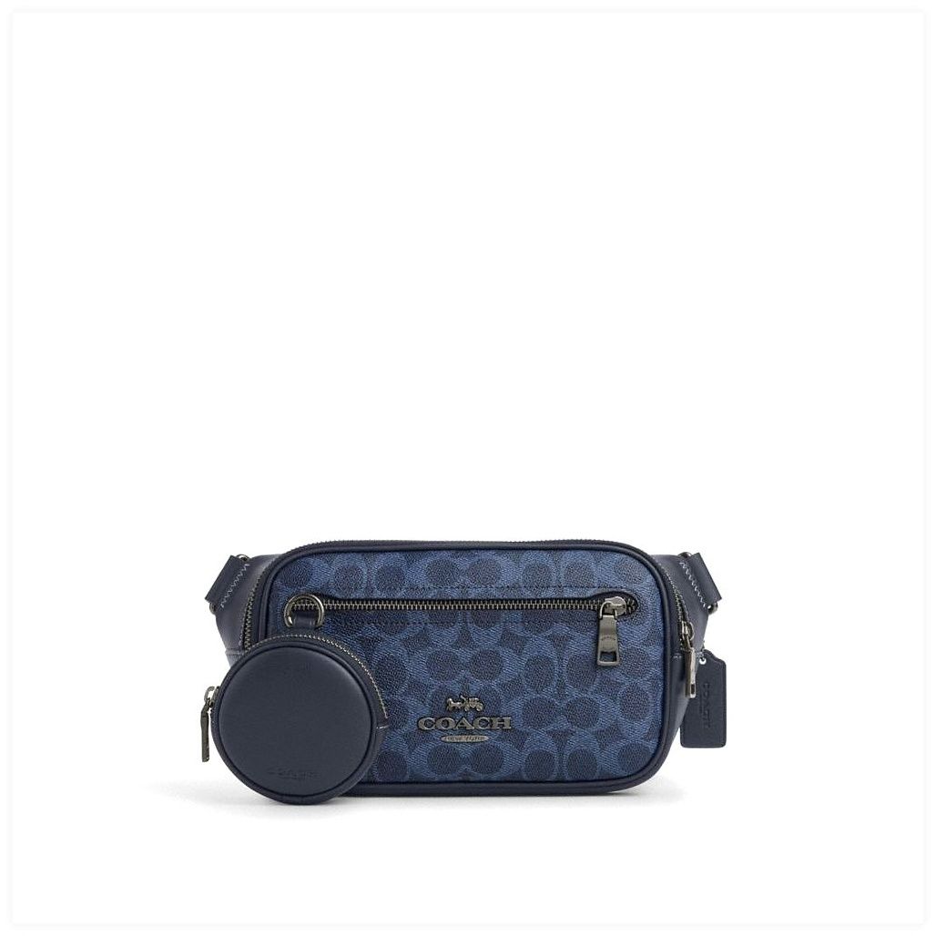 코치 Elias Belt Bag In Signature Canvas 이미지