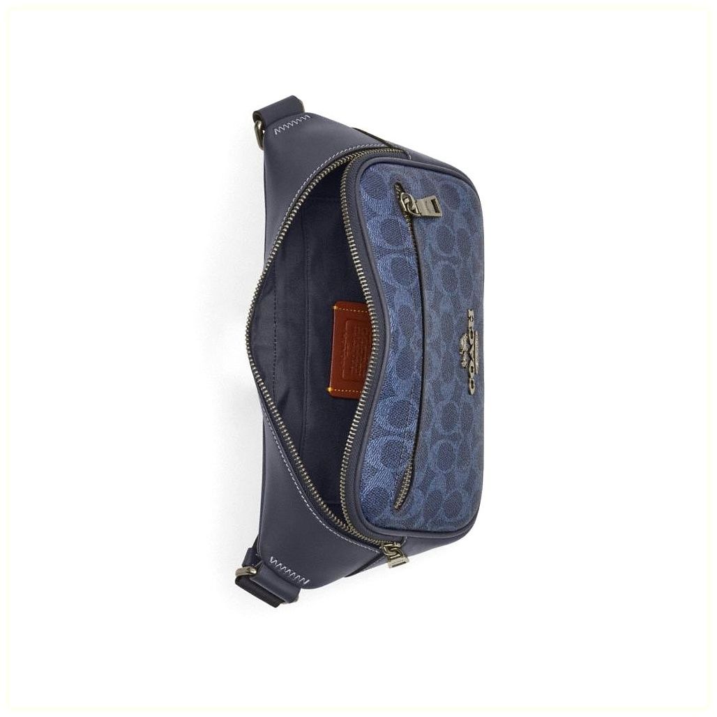 코치 Elias Belt Bag In Signature Canvas 이미지
