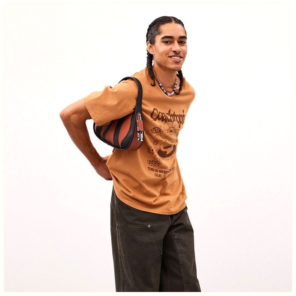 코치 Ergo Bag In Wavy Stripe Upcrafted Leather 이미지