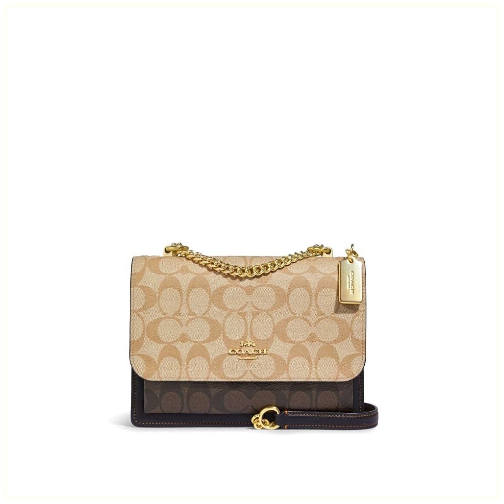 코치 Klare Crossbody Bag In Blocked Signature Canvas 이미지
