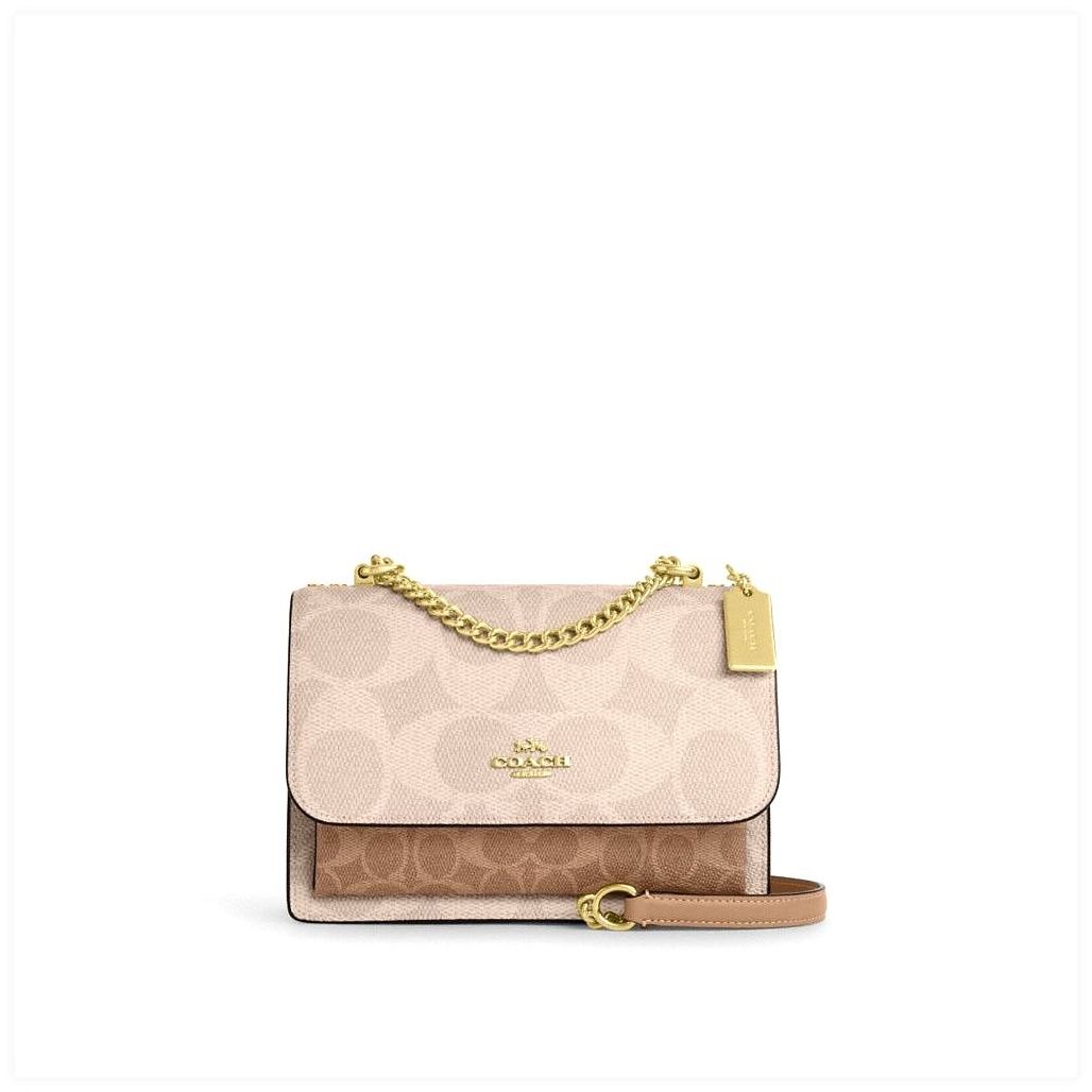 코치 Klare Crossbody Bag In Blocked Signature Canvas 이미지