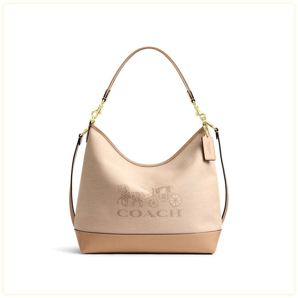 코치 Laurel Large Shoulder Bag With Horse And Carriage 이미지