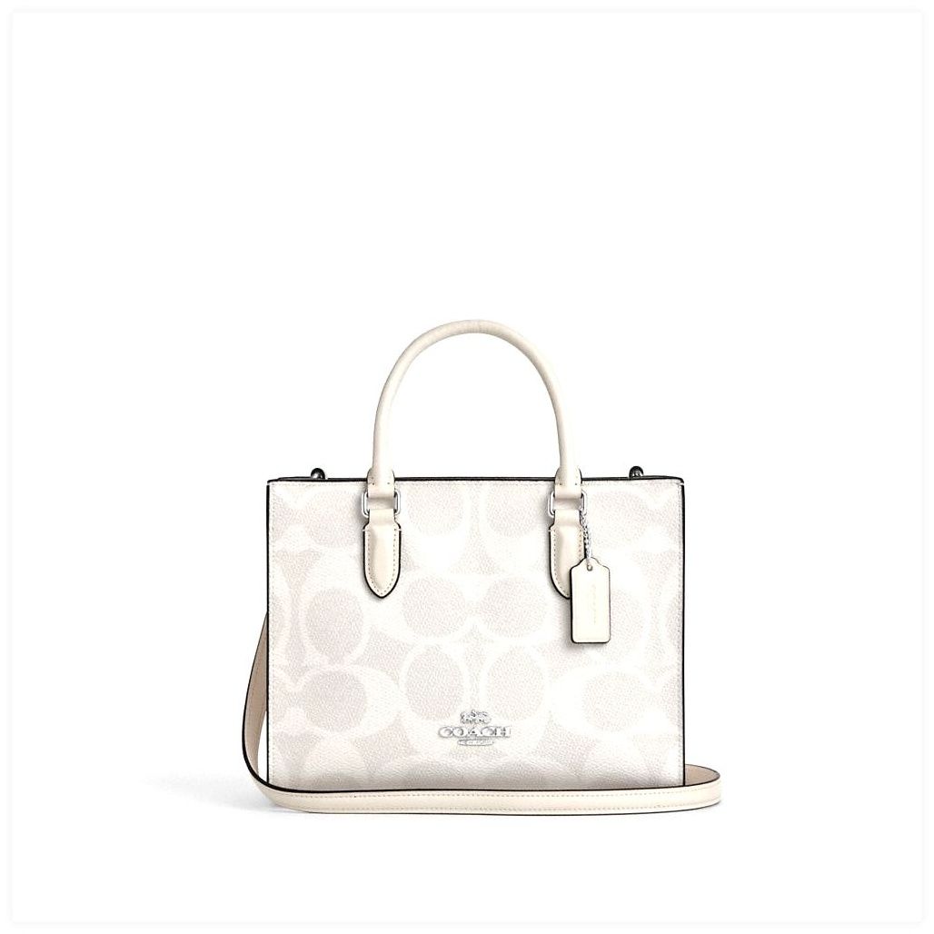 코치 Maggie Small Tote Bag In Signature Canvas 이미지