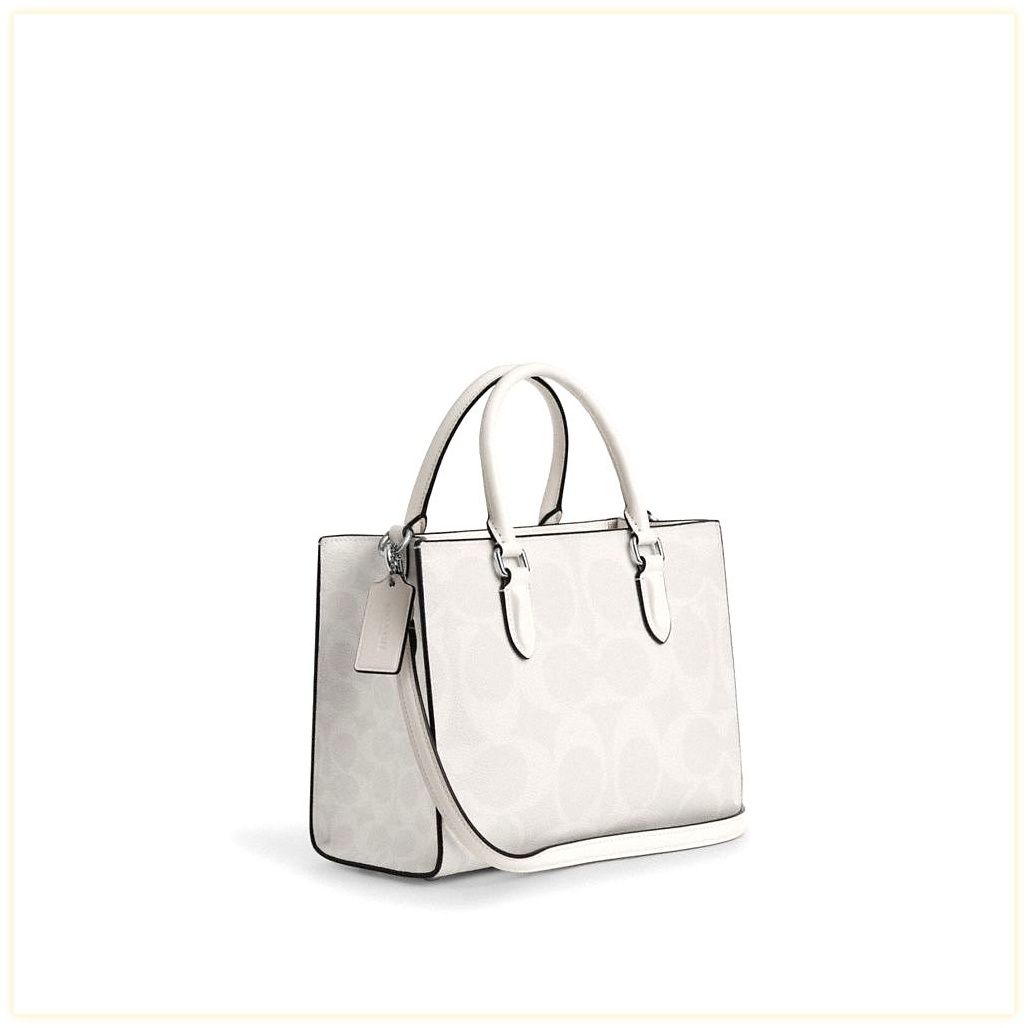코치 Maggie Small Tote Bag In Signature Canvas 이미지