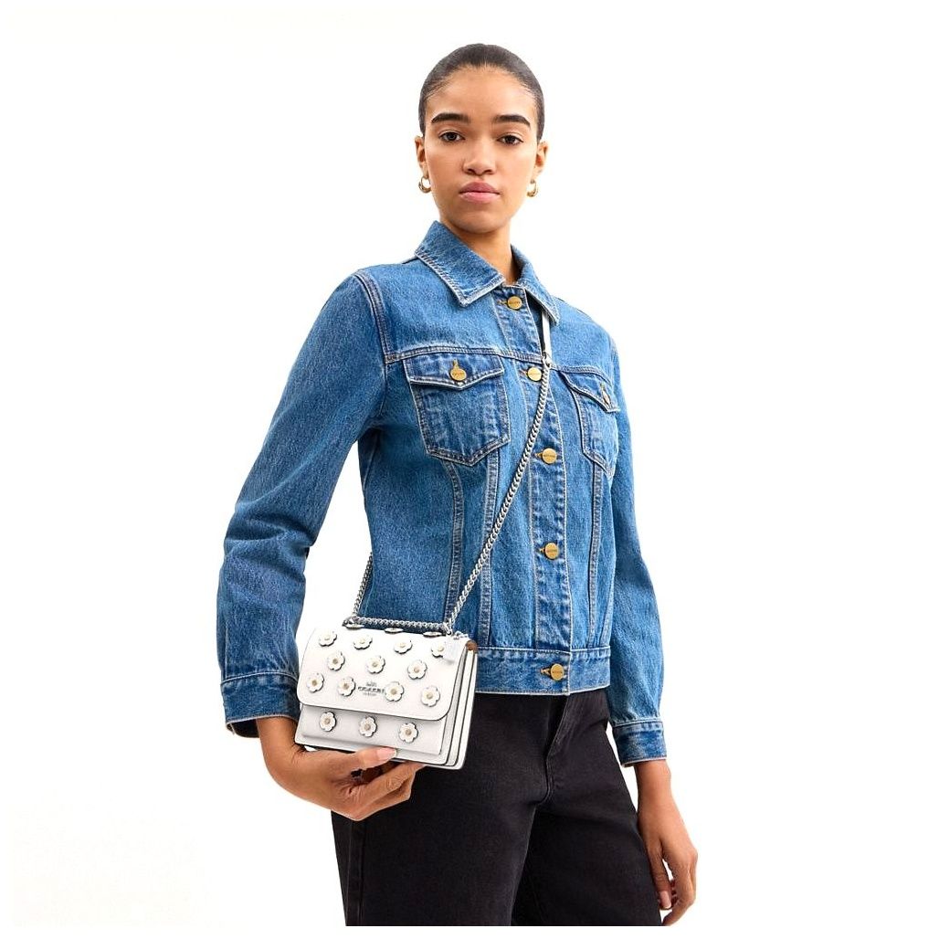코치 Mini Klare Crossbody Bag With Floral Applique 이미지