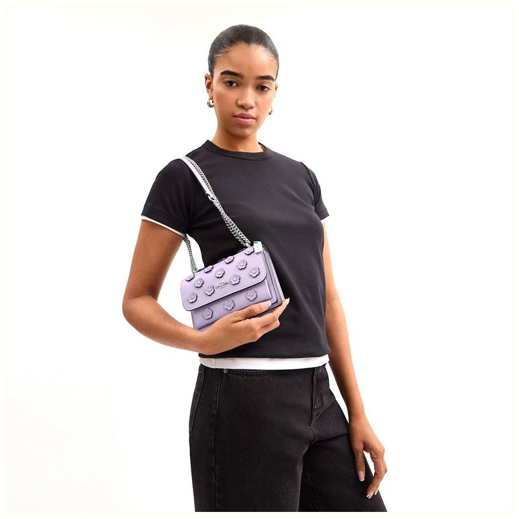 코치 Mini Klare Crossbody Bag With Floral Applique 이미지