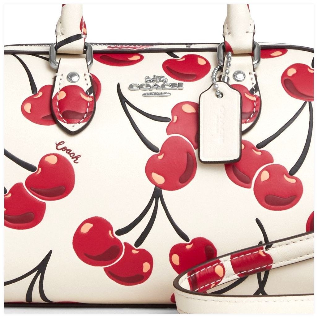 코치 Mini Rowan Crossbody Bag With Cherry Print 이미지