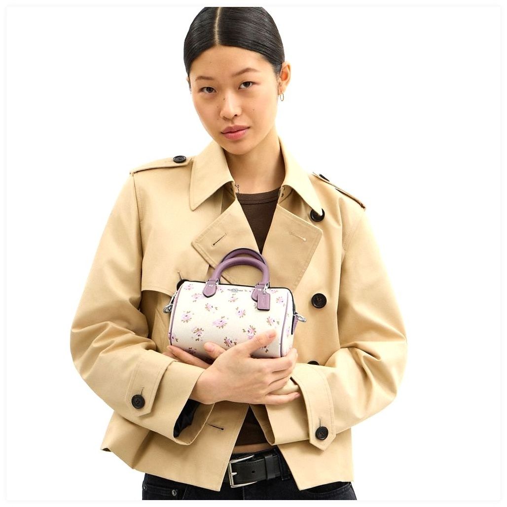 코치 Mini Rowan Crossbody Bag With Floral Print 이미지
