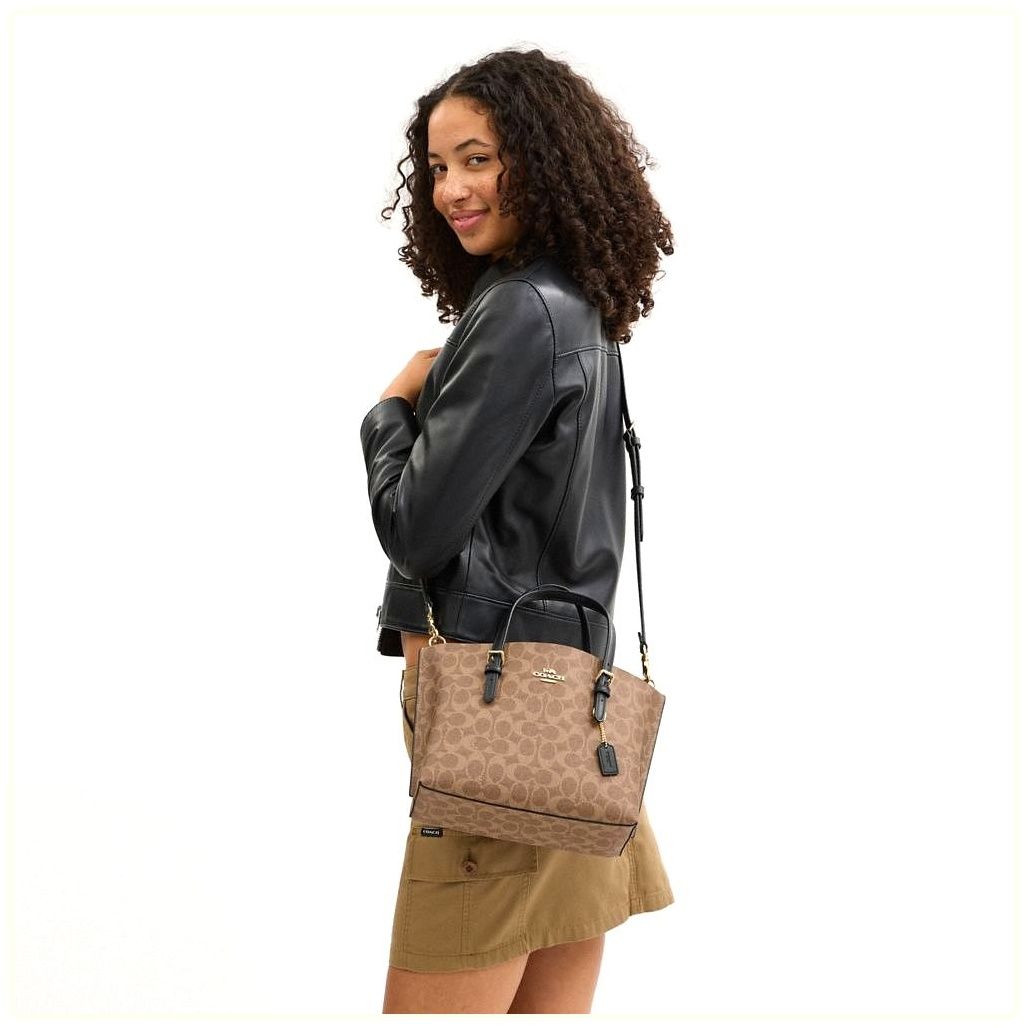 코치 Mollie Tote Bag 25 In Signature Canvas 이미지