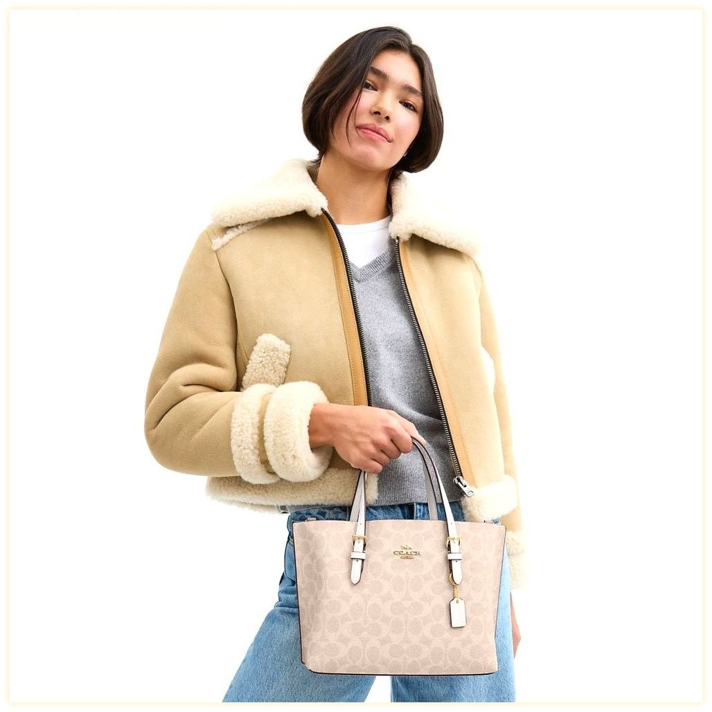 코치 Mollie Tote Bag 25 In Signature Canvas 이미지
